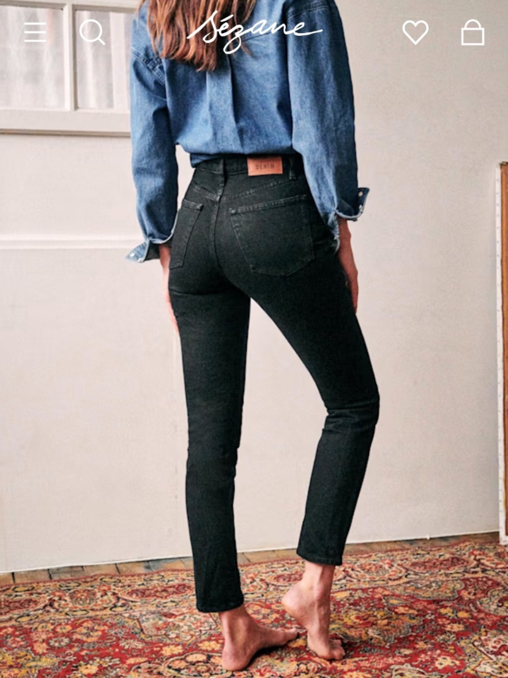 Sézane Le Brut Black Jeans Size 31 NWT